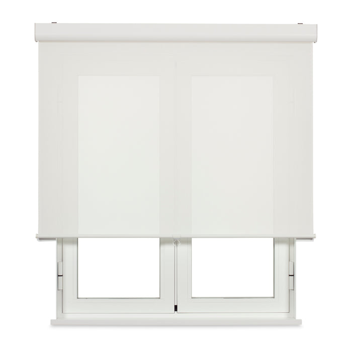 Tenda a rullo a molla con cassetto Screen apertura 10% 90 X 190cm colore bianco, Made in Europe