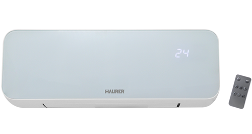 Termoconvettore da parete maurer 1000-2000w display led wifi