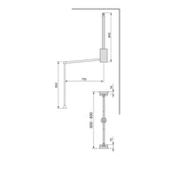 Emuca Appendiabiti per armadio Hang, 600 - 830, Verniciato moka, Acciaio e Tecnoplastica, 1 u.