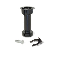 Emuca Piedino regolabile con base pre-assemblata per mobile, 148-165 mm, Plastica, Nero, 40 u.