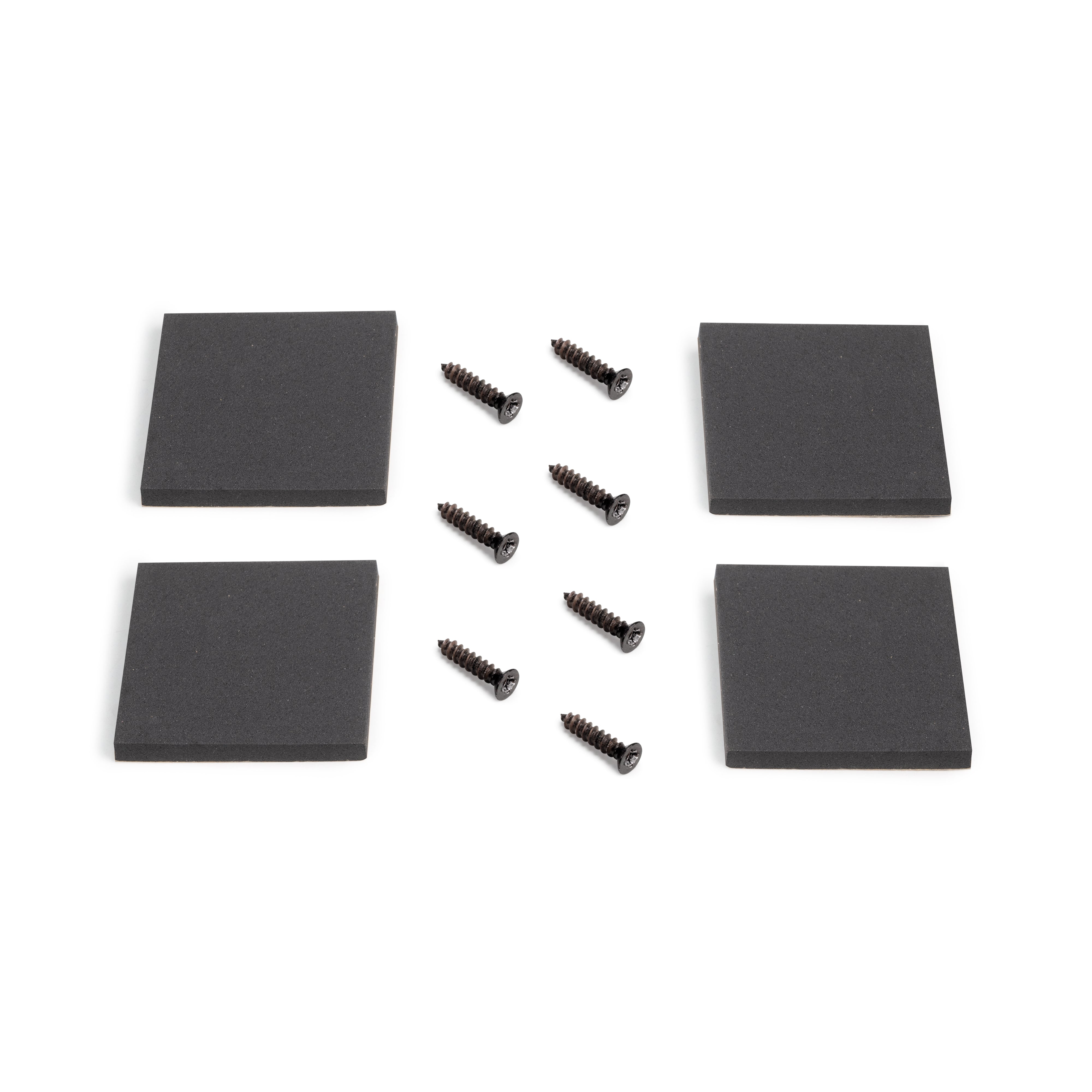 Emuca Set gambe Cross per tavolo, 695, Verniciato nero, Acciaio, 2 un