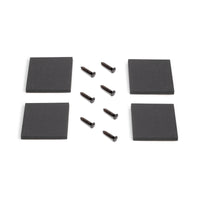 Emuca Set gambe Cross per tavolo, 695, Verniciato nero, Acciaio, 2 un