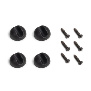 Emuca Hairpin Set di gambe a 2 aste per tavolo, 400, Verniciato nero, Acciaio, 4 un