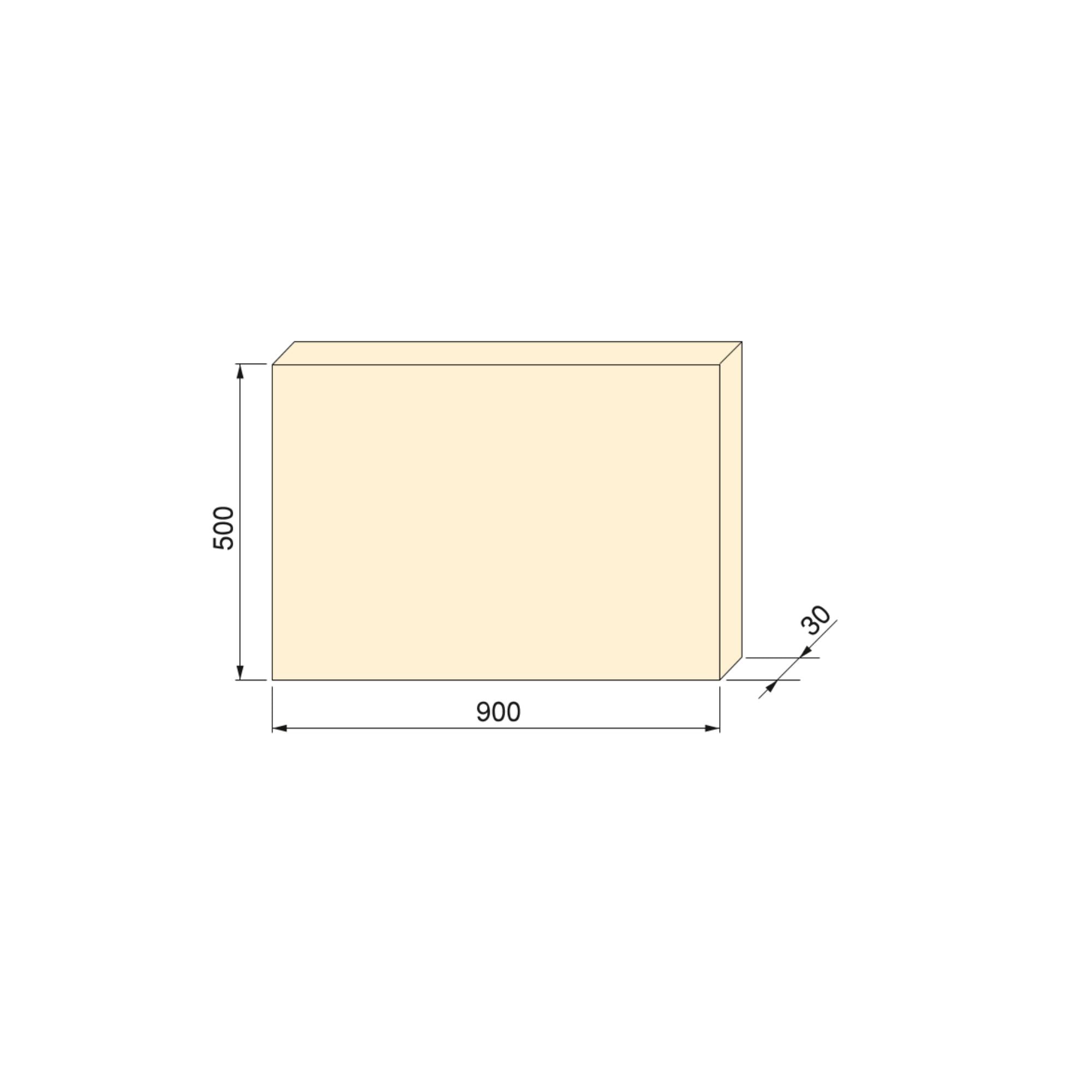 Emuca Piani d'appoggio per tavoli, 900x500, Verniciato bianco, Legno, 1 un