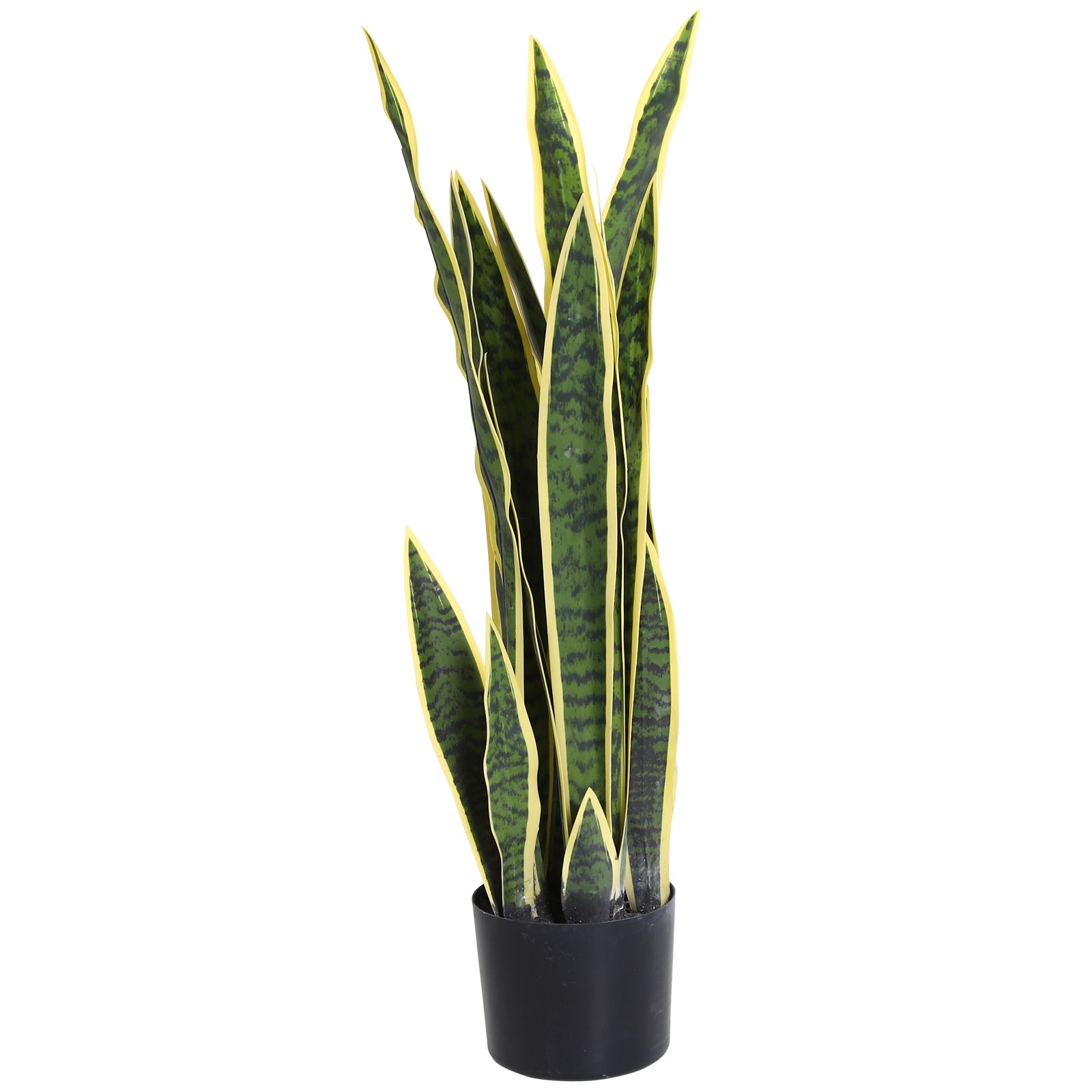 Pianta Artificiale Sanseveria Ø15x80 cm con Vaso  Verde