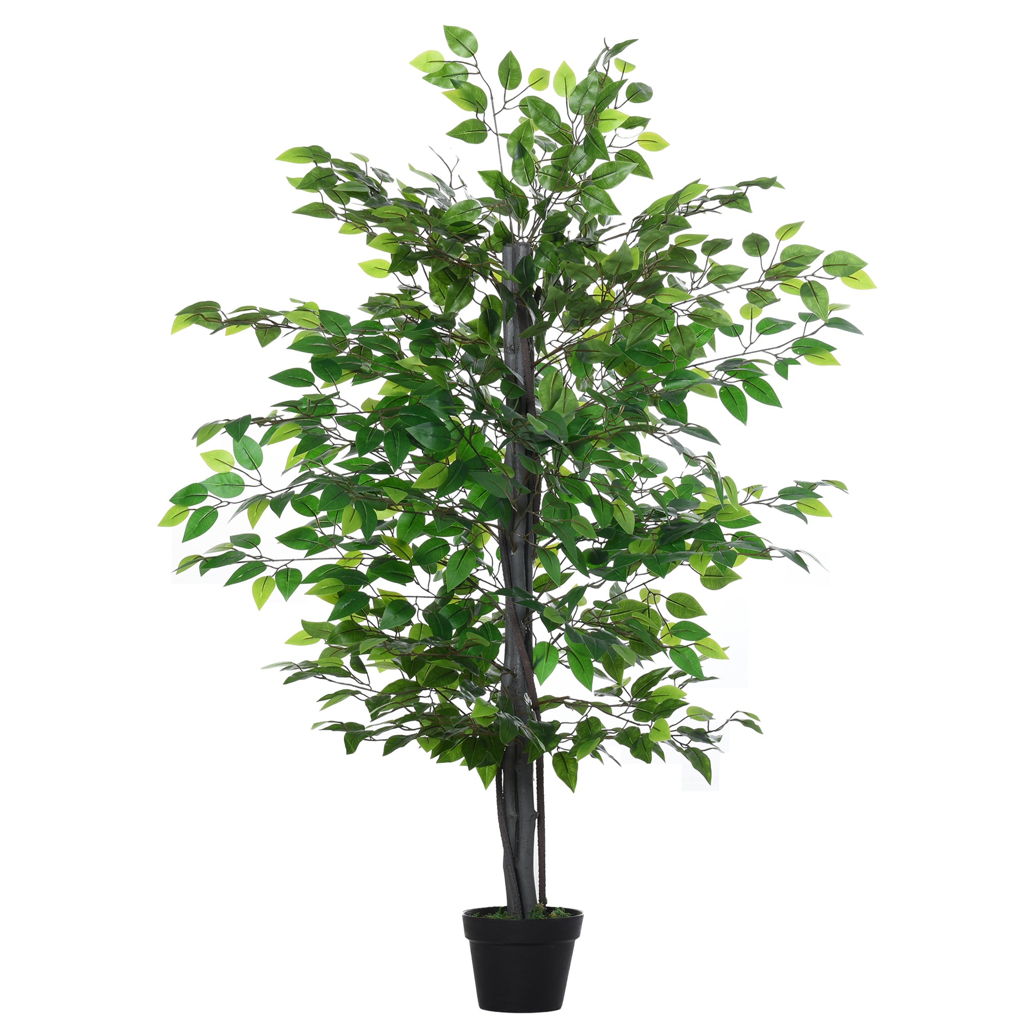 Easycomfort Albero Baniano Artificiale, Pianta Finta Decorativa Interno ed Esterno Alta 145cm, Verde