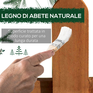 Staccionata in Legno 12 Pezzi H34 cm per Aiuole Giardino e Orto