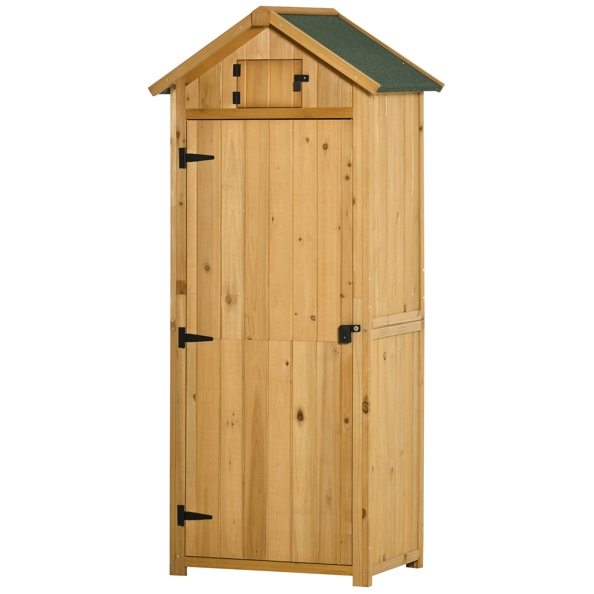 Casetta Box da Giardino Porta Utensili 77x54,2x179 cm in Legno Impermeabile Giallo