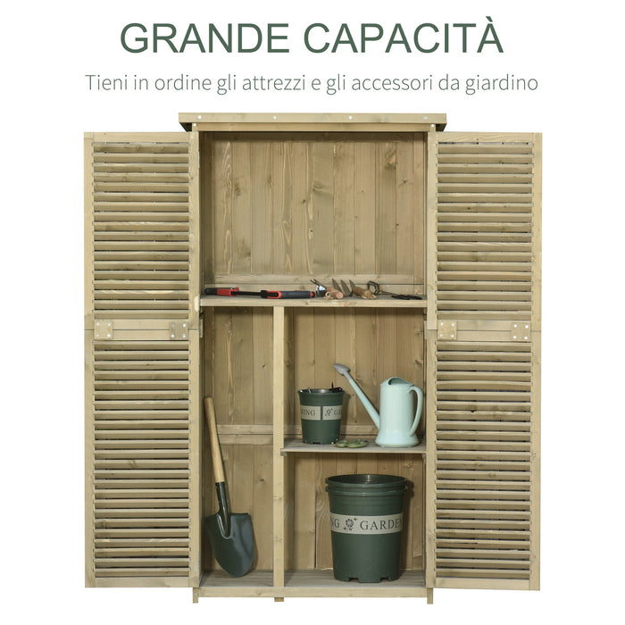 Armadio Mobile Portaoggetti da Giardino 87x46,5x160 cm in Legno  Grigio