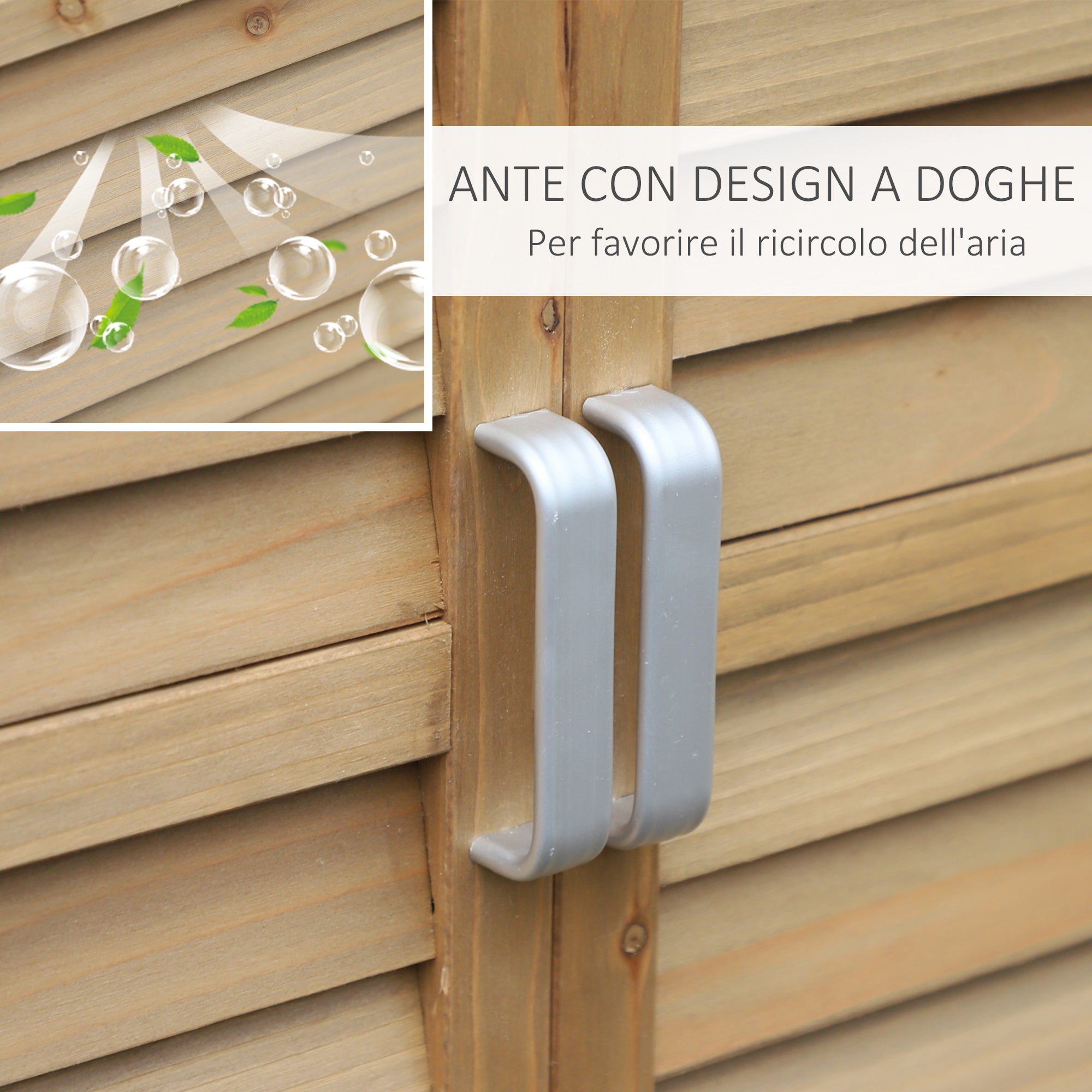 Easycomfort Casetta da Giardino in Legno di Abete con Tetto in Bitume Impermeabile, 87x46.5x96.5cm