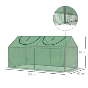 Easycomfort Serra da Giardino con Copertura in PE, Picchetti e Bordi Estesi, 120x60x60cm, Verde