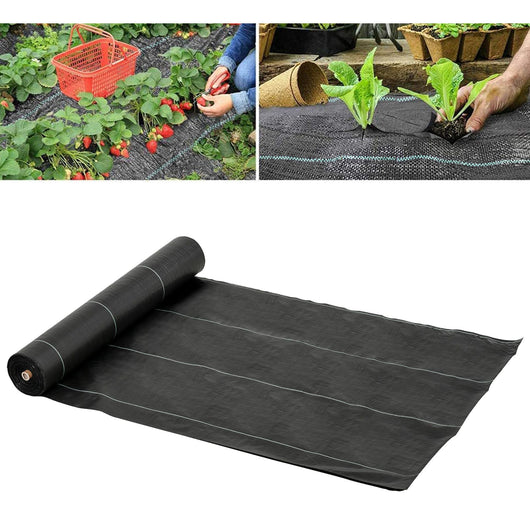 EasyComfort Telo Nero Pacciamatura 50x2m per Orto, Serra, Giardino Drenante e Traspirante con Quadrettatura