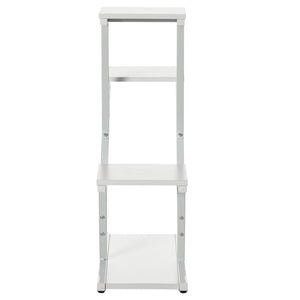 EasyComfort Scaletta Portavasi a 4 Livelli per Interni ed Esterni in MDF e Acciaio, 50.5x24x81 cm, Bianco