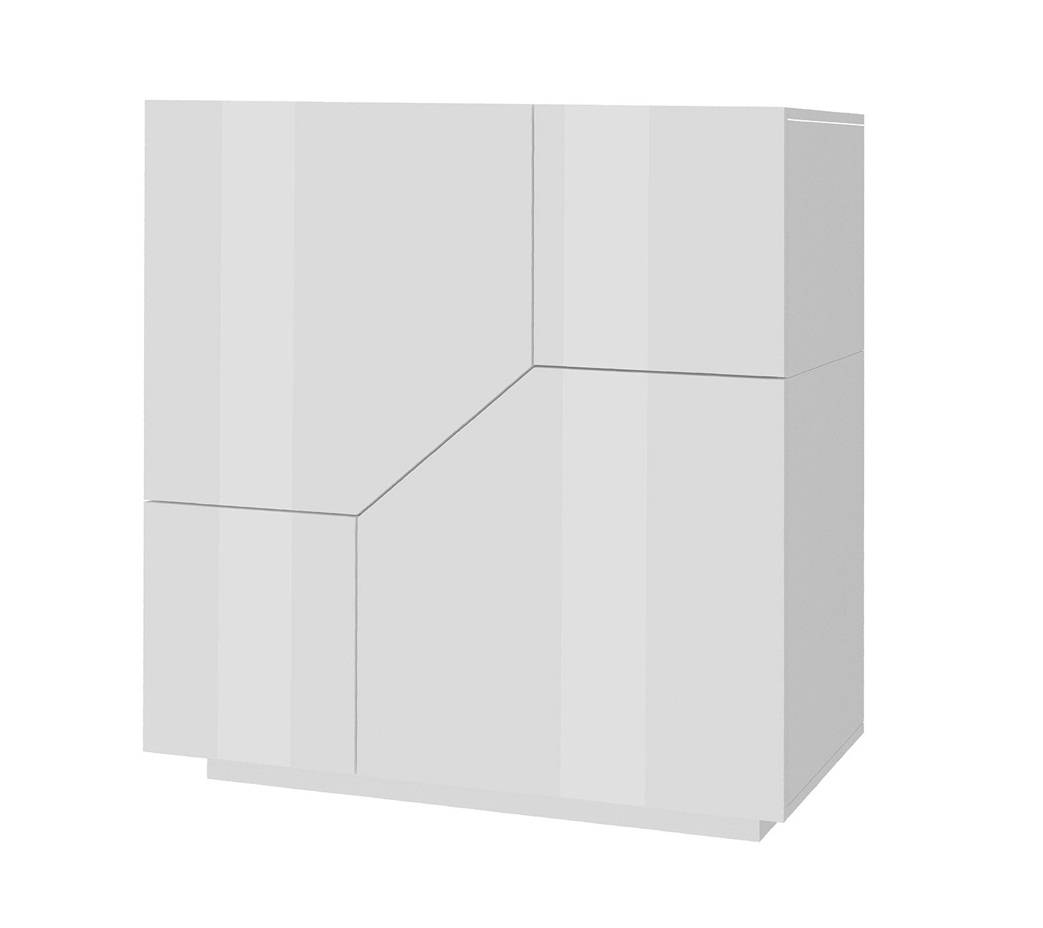 Credenza Alta 100x43x106 cm Alien Bianco Lucido