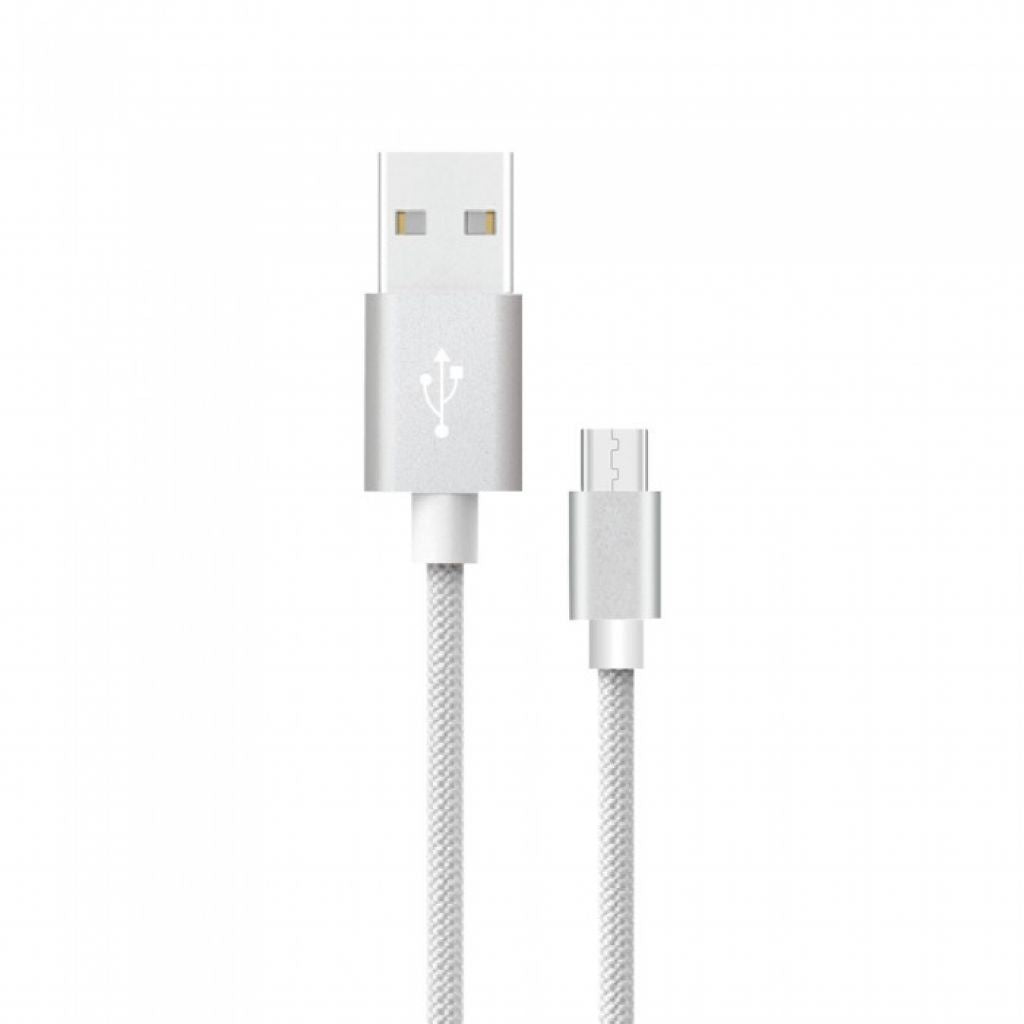 1 M Micro USB Cable Silver - Serie Platinum