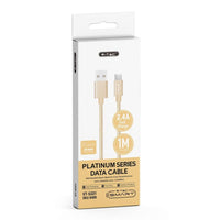 1 m Micro USB Cable Gold - Serie Platinum