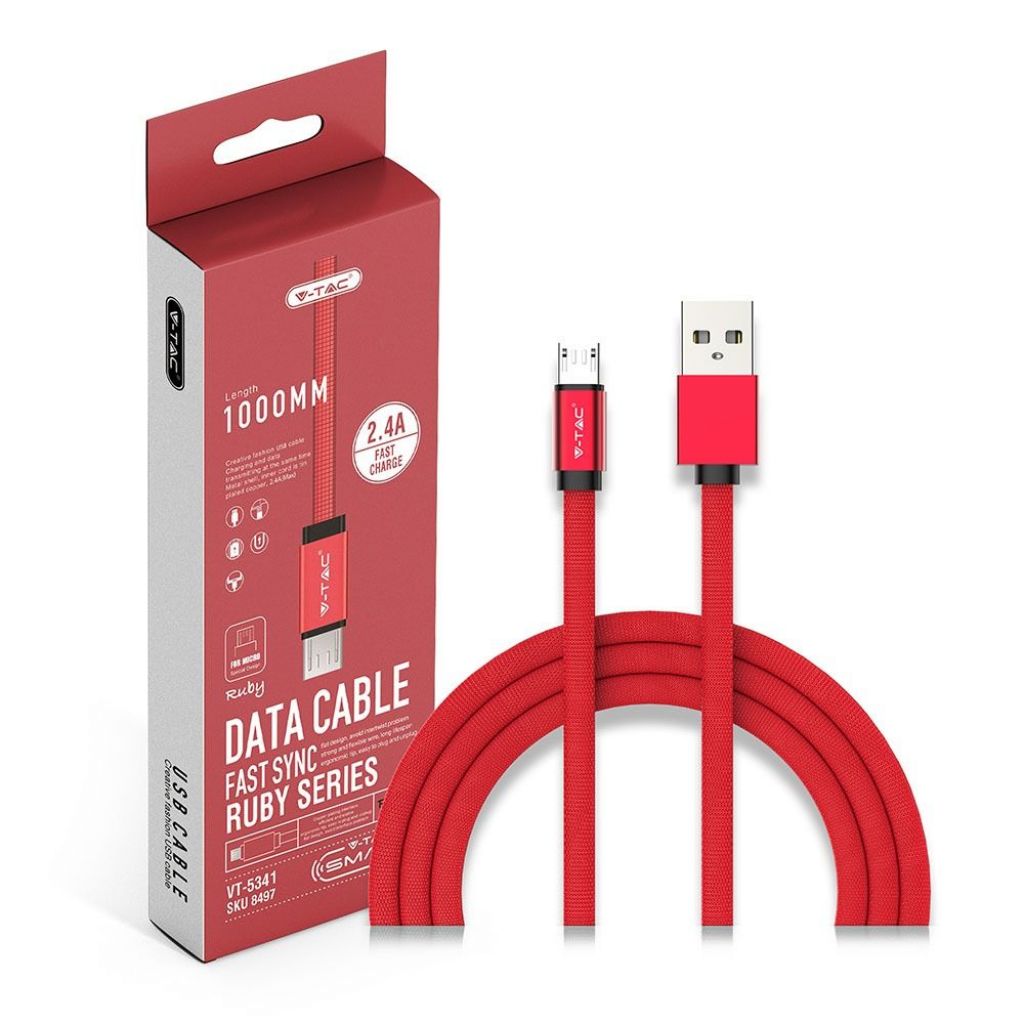 Cavo micro USB da 1 M Rosso - Serie Ruby