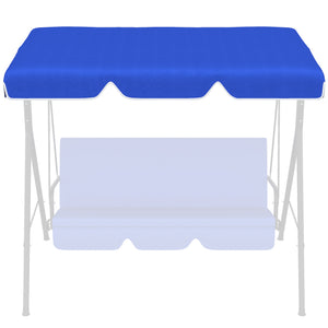 EasyComfort Tettuccio di Ricambio per Dondolo in Poliestere con Protezione UV50+, 192x144cm, Blu