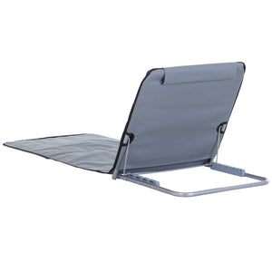 Set 2 Spiaggine Pieghevoli 48x134x45 cm Tappetino Portatile  Grigio