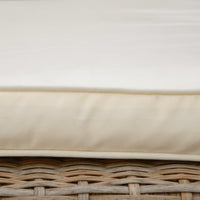 EasyComfort Cuscino per Lettino Prendisole con Rivestimento Poliestere Sfoderabile, 188x53x8cm, Bianco Crema