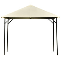 Easycomfort Gazebo da Giardino 3x3m in Metallo con Doppio Tettuccio, Bianco e Crema