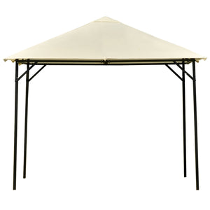 Easycomfort Gazebo da Giardino 3x3m in Metallo con Doppio Tettuccio, Bianco e Crema