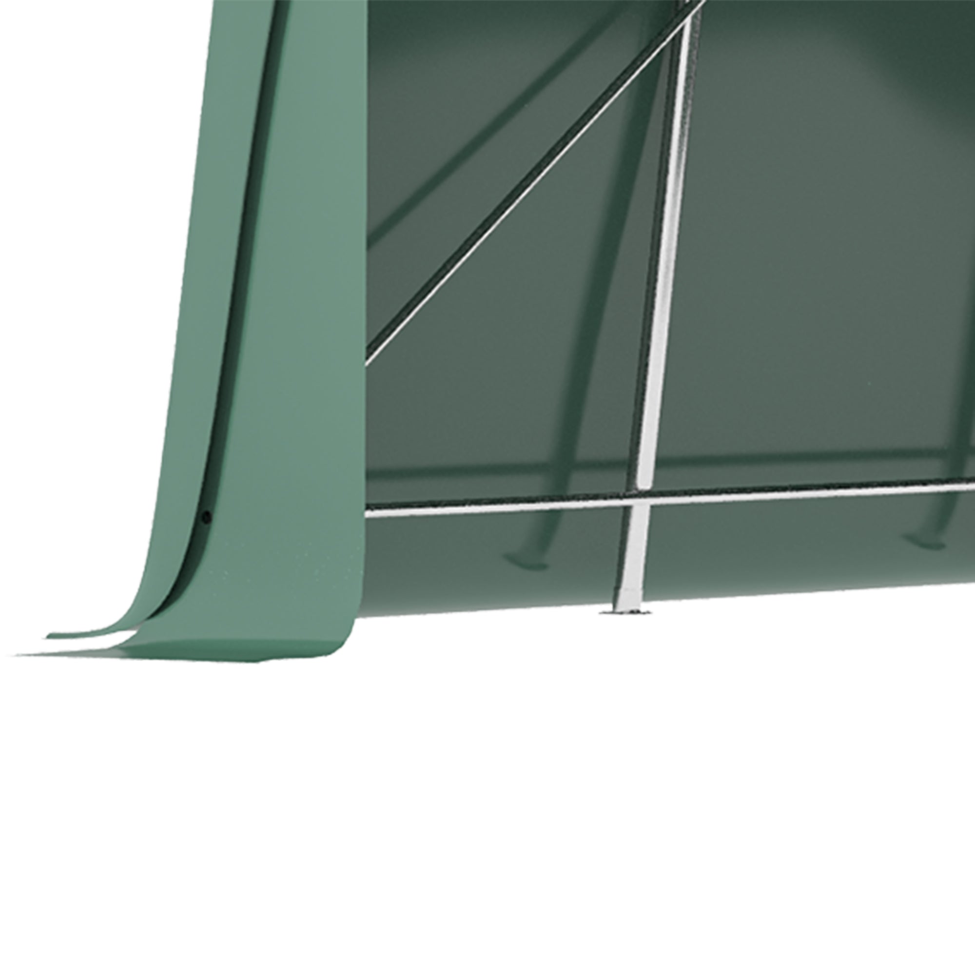 EASYCOMFORT  Tendone da Giardino per Auto con Ingresso a Cerniera e Picchetti, 600x255-310x255cm, Verde