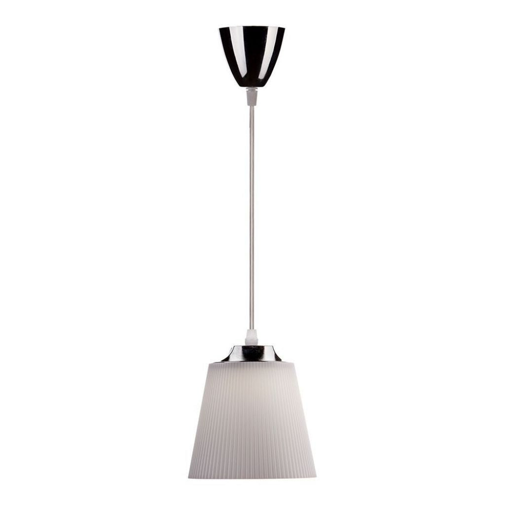 V-TAC Lampadario LED a Campana in Plastica da 5W Colore Bianco con Attacco in Metallo Cromato