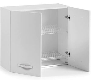 Pensile Colapiatti Cucina Componibile Raccogli Gocce 80x32xH72 Bianco Frassinato