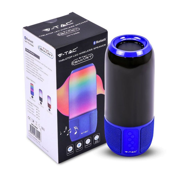 Altoparlante Bluetooth LED da 2*3W con blu di slot per schede USB e TF