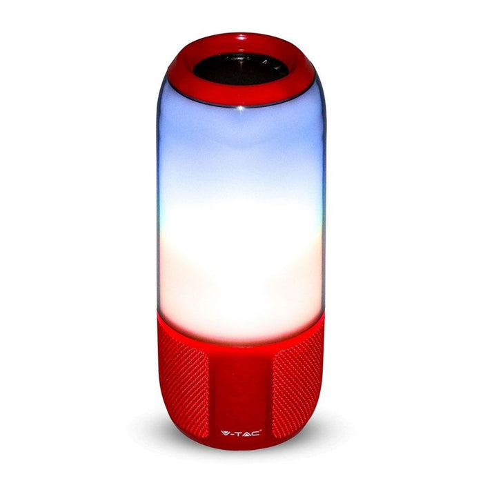 Altoparlante Bluetooth LED da 2*3W con slot di scheda USB e TF rosso