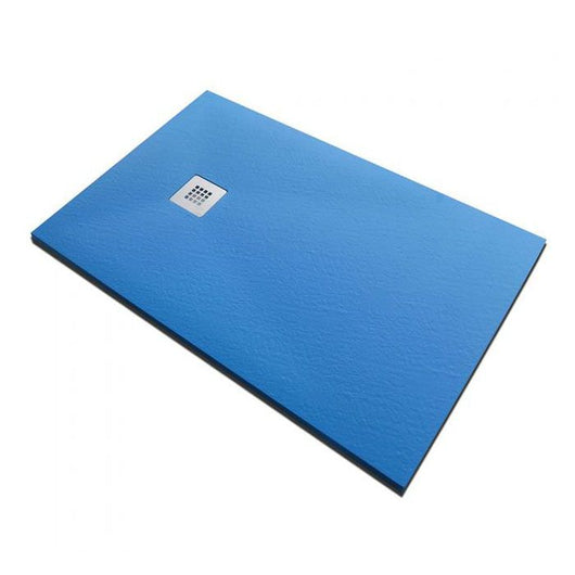 Piatto doccia in pietra SOLIDSTONE alto 2,8 cm - Blu Amalfi RAL 5012 - Misura: 70x170 x 2,8h