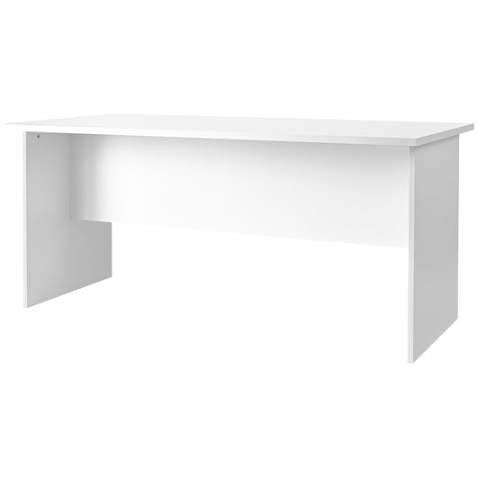 Scrivania per Ufficio in Legno Bianco Postazione Lavoro Studio 180x80 H74cm