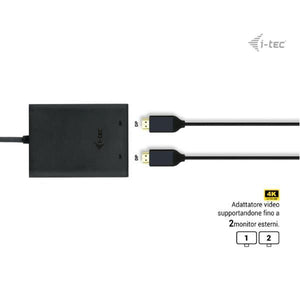 I-tec usb-c dual 4k/60hz (single 8k/30hz) dp video adapter - C31DUAL4K60DP