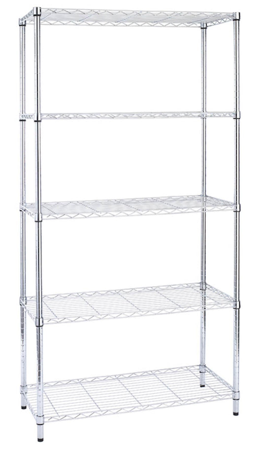 Scaffale in Acciaio Cromato 5 Piani 35X90X177Cm Tosini Light AC1436-5