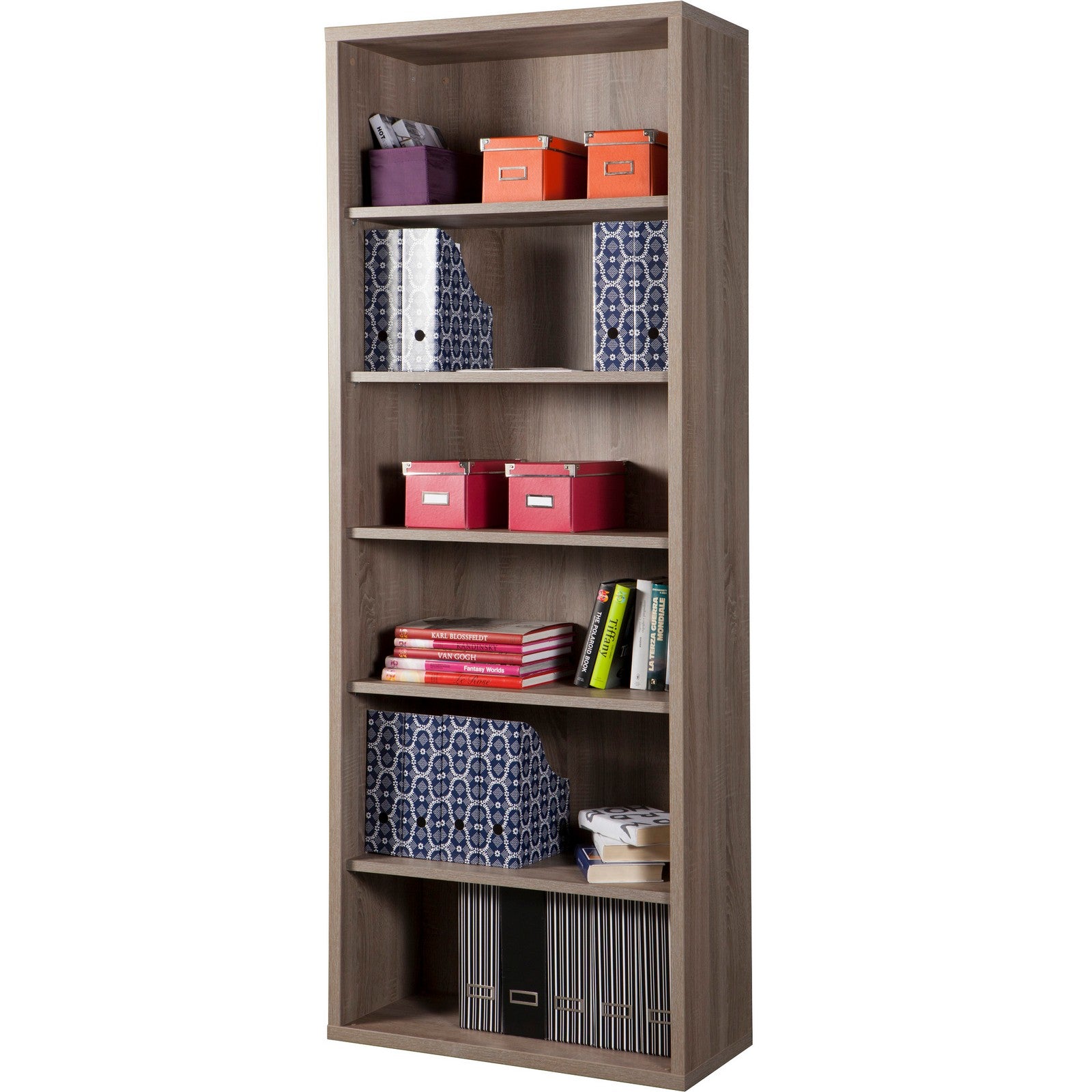 disegno libreria 6 vani 36x82xh217 cm rovere cod:ferx.86364