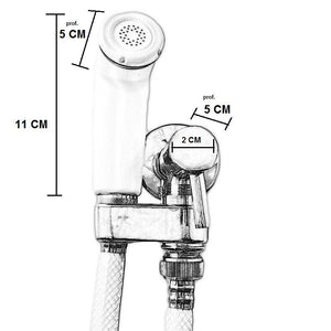 Kit doccetta bidet idroscopino con rubinetto e gancio girevole