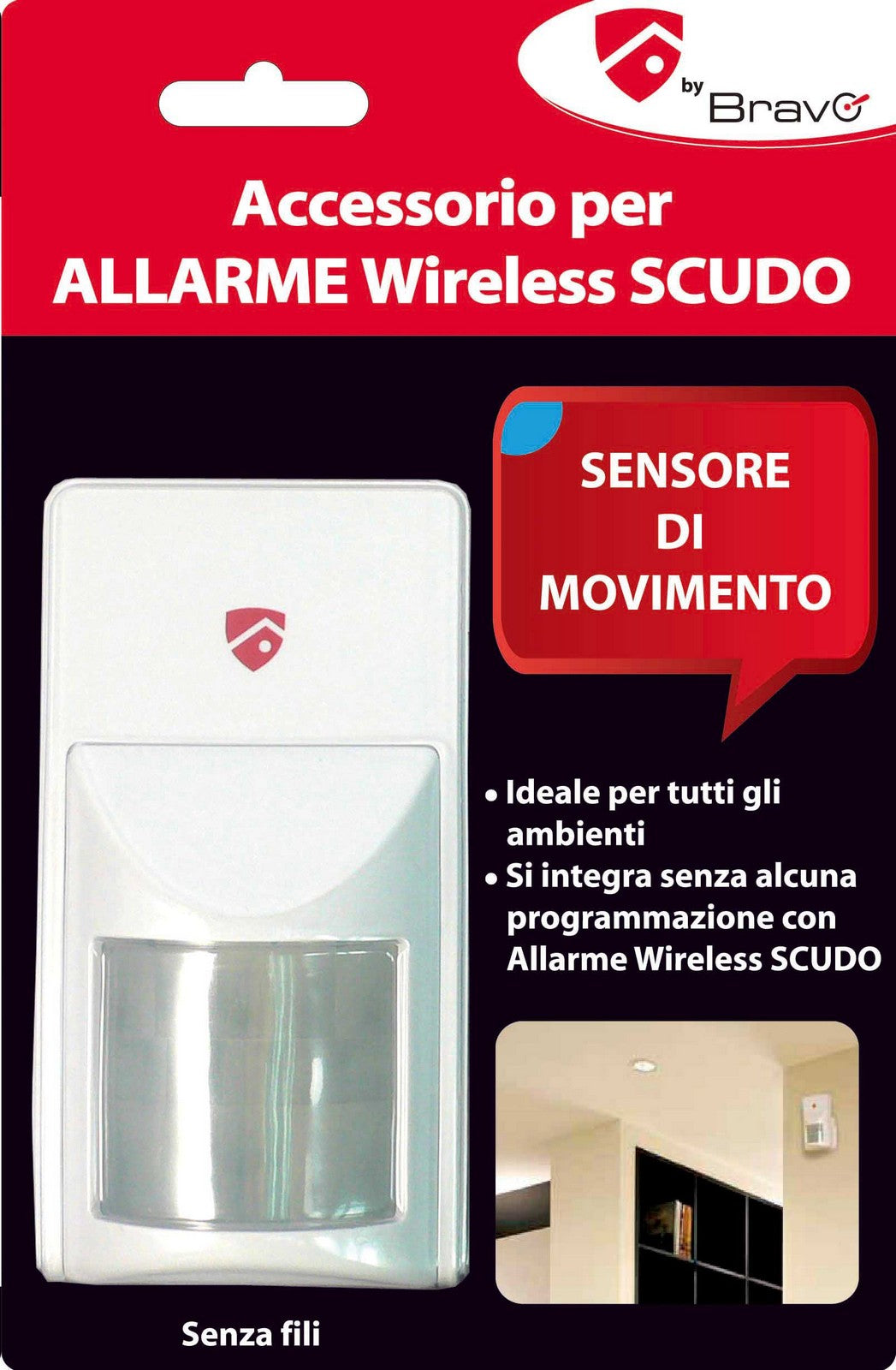 antifurto domestico-sensore movimento x interna 8672