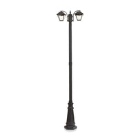 Lampada palo 2xe27 2280mm ip44 nero