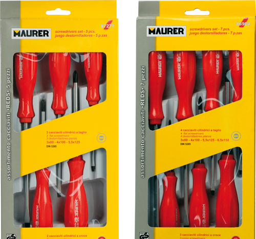 Cacciaviti serie 7pz reds maurer professional - cf blister