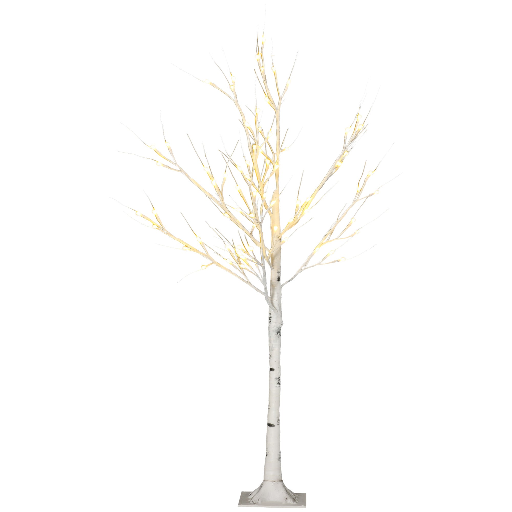 Albero di Natale 17x17x120 cm con 72 Luci LED Bianco