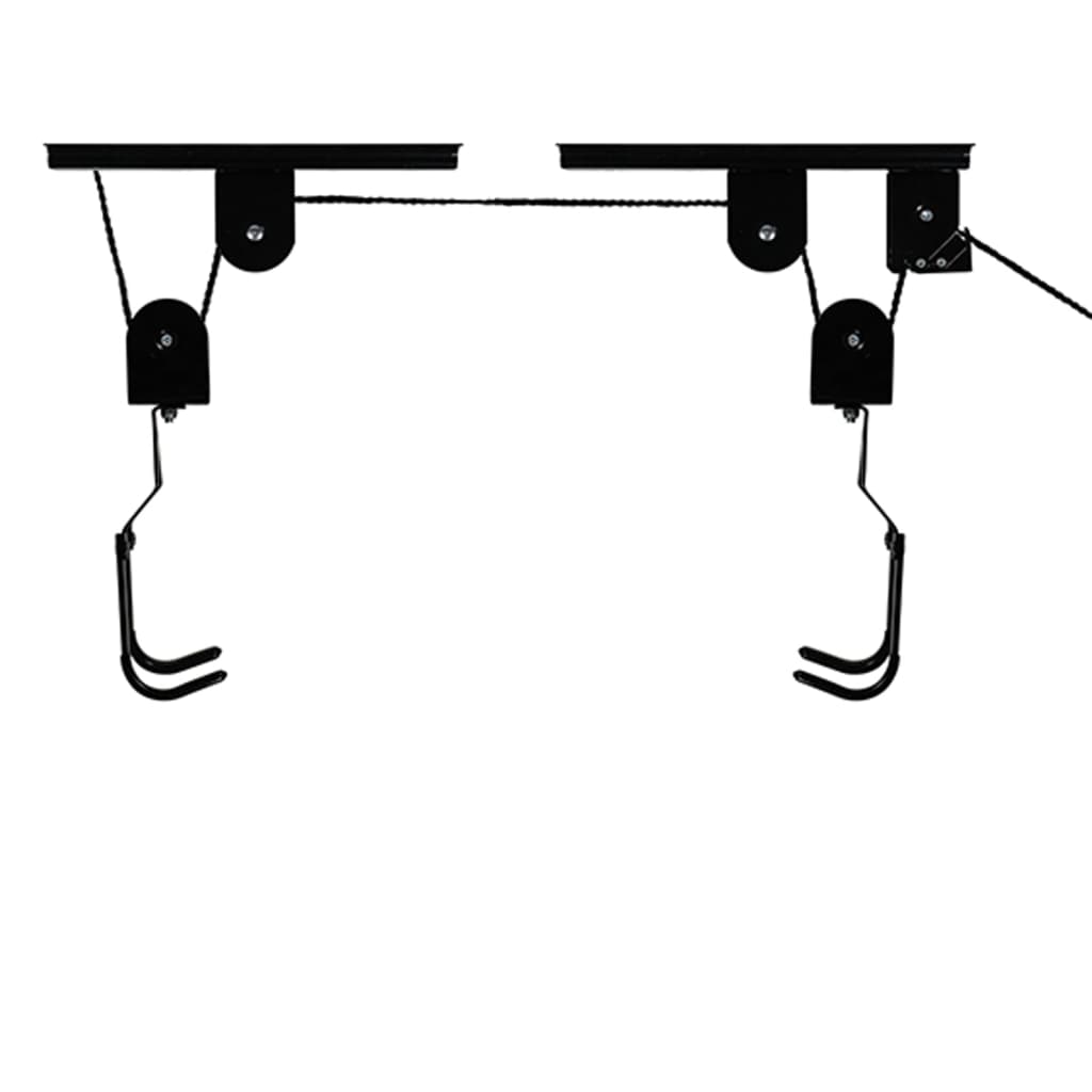 Dresco Sistema di Stoccaggio a Sospensione per Biciclette Nero 439365