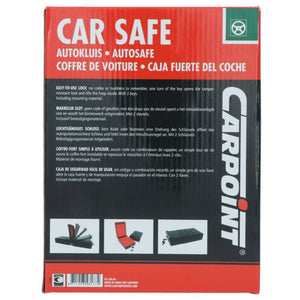 Carpoint Cassetta di Sicurezza in Acciaio per Auto 22,5x16x7,5cm Nera 439311