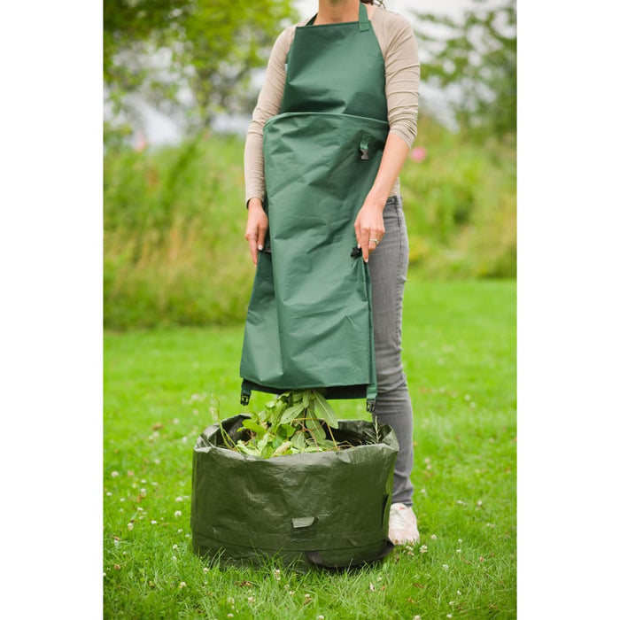 Nature Grembiule da Giardino con Tasca Pieghevole 130x55 cm Verde 447511