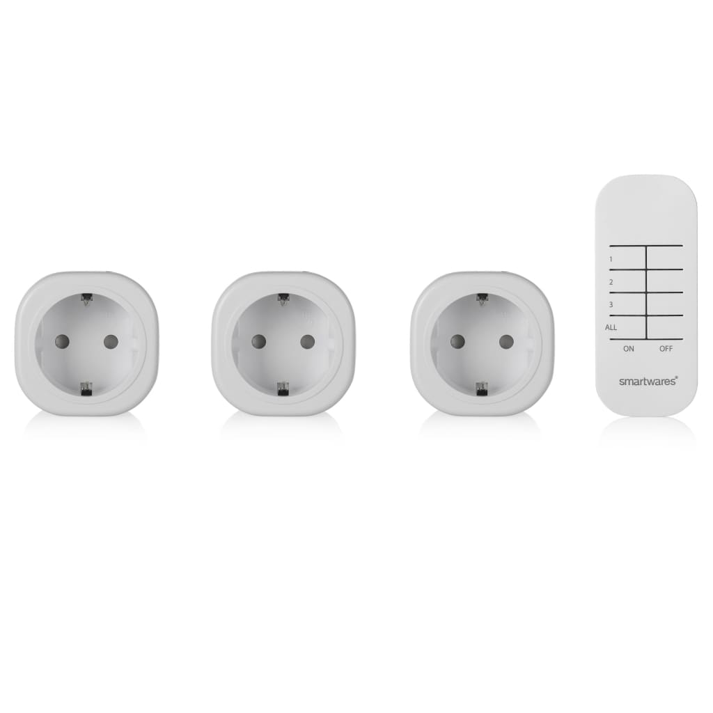 Smartwares Set di Mini Interruttori per Interni 8x5,5x5,5 cm Bianco 436832