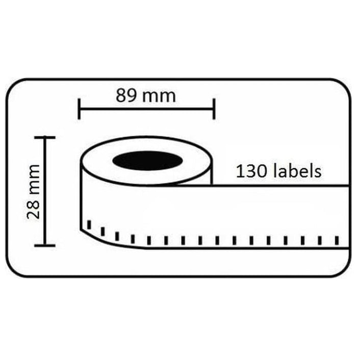 rillstab Rotolo di Etichette 89x28 mm 12 Rotoli Bianco 441053