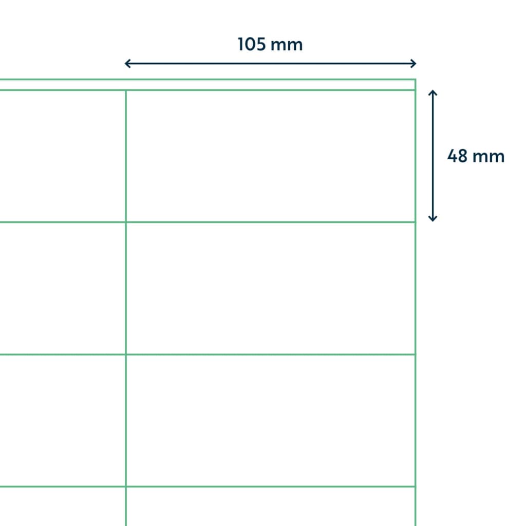 rillprint Etichette Autoadesive 105x48 mm 1000 Fogli Bianchi 441036