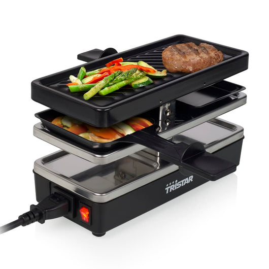 Tristar Griglia Raclette per 2 Persone RA-2741 400 W 23,8x10,4 cm Nera 439475