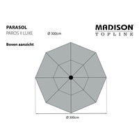 Madison Ombrellone Paros II Luxe 300 cm Grigio Talpa 434707