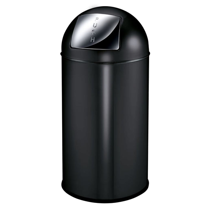 EKO Pattumiera con Coperchio a Pressione 40 L Nero Opaco 440061